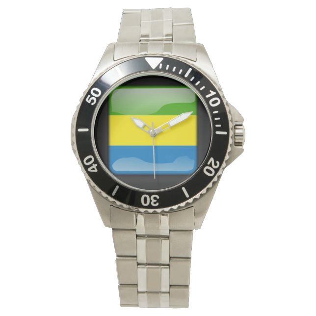 Flag_of_Gabun Armbanduhr (Vorderseite)