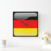 Flag of Germany Quadratische Wanduhr (Zuhause)