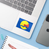 Flag of Grand Rapids, Michigan, USA Aufkleber (Laptop mit iPhone)