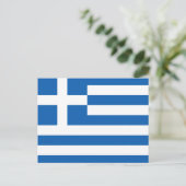 Flag of Greece Postkarte (Stehend Vorderseite)