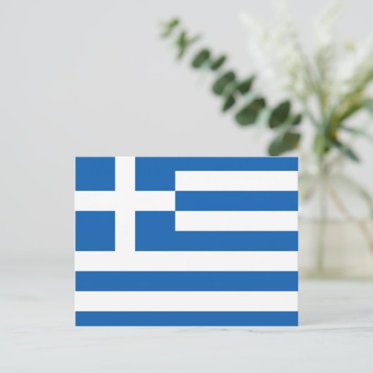 Flag of Greece Postkarte (Stehend Vorderseite)