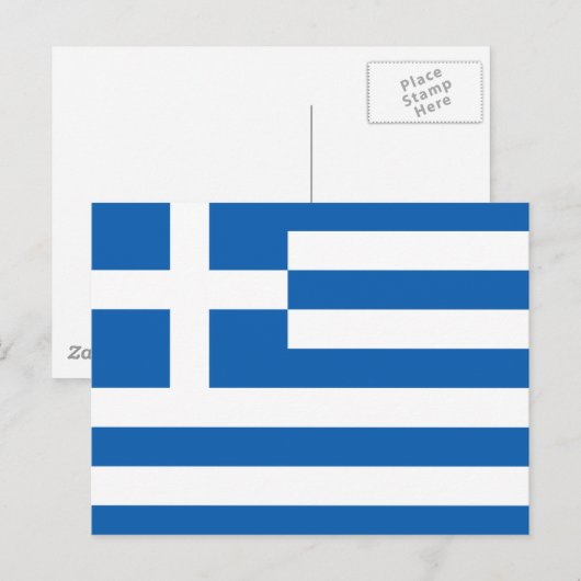 Flag of Greece Postkarte (Vorne/Hinten)
