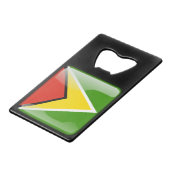 Flag_of_Guyana Geldkarten Flaschenöffner (Rückseite Schrägansicht)