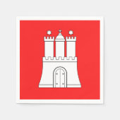 Flag of Hamburg Paper Napkins Serviette (Vorderseite)