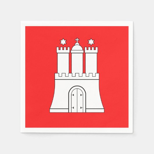 Flag of Hamburg Paper Napkins Serviette (Vorderseite)