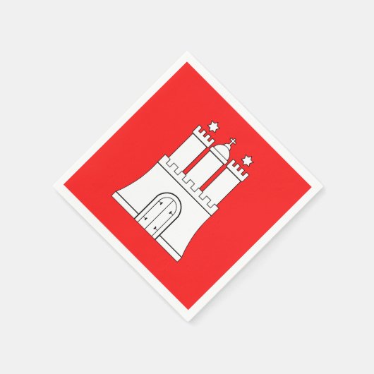 Flag of Hamburg Paper Napkins Serviette (Ecke)