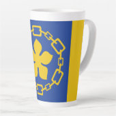 Flag of Hamilton, Ontario Latte Mug Milchtasse (Rechte Ecke)