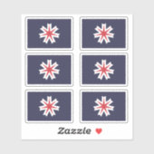 Flag of Hokkaido Prefecture, Japan Aufkleber (Blatt)