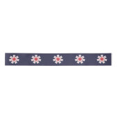 Flag of Hokkaido Prefecture, Japan Satinband (Vorderseite)