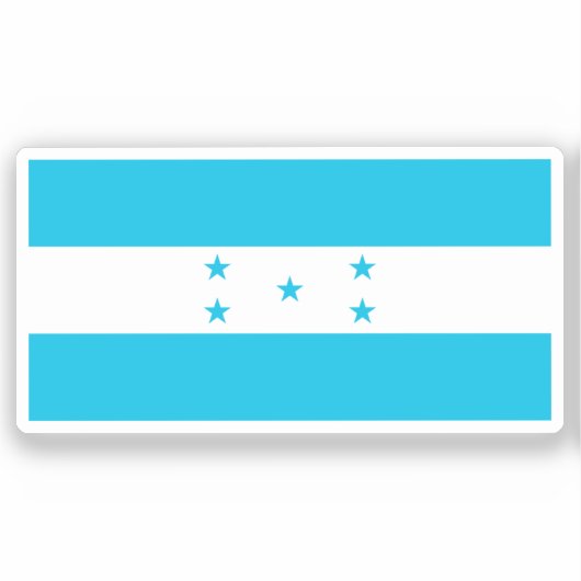 Flag of Honduras custom-cut  Aufkleber (Vorderseite)
