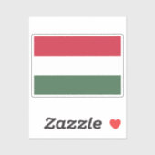 Flag of Hungary custom-cut Aufkleber (Blatt)
