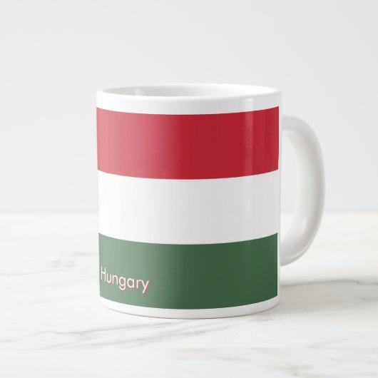 Flag of Hungary custom  Jumbo-Tasse (Vorderseite Rechts)