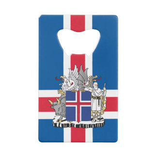 Flag of Iceland Geldbeutel Flaschenöffner
