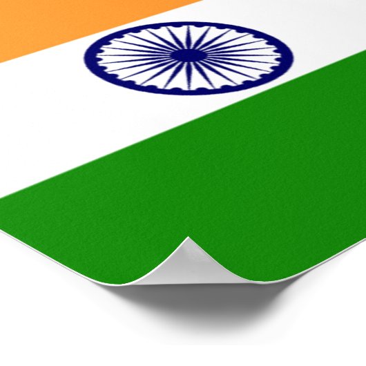 Flag of India Poster11x11 Poster (Ecke)
