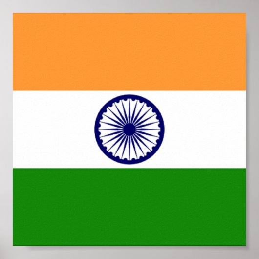 Flag of India Poster11x11 Poster (Vorne)