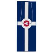 Flag of Indianapolis, Indiana Wine Gift Bag Geschenktüte Für Weinflaschen (Vorderseite)