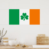 Flag of Ireland Shamrock Poster (Küche)