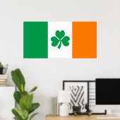 Flag of Ireland Shamrock Poster (Heimbüro)