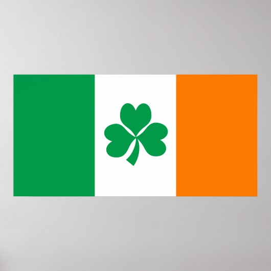 Flag of Ireland Shamrock Poster (Vorne)