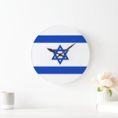 Flag of Israel Clock Große Wanduhr (Zuhause)