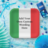 Flag of Italy Buon Compleanno or Anniversario Pappteller (Party)