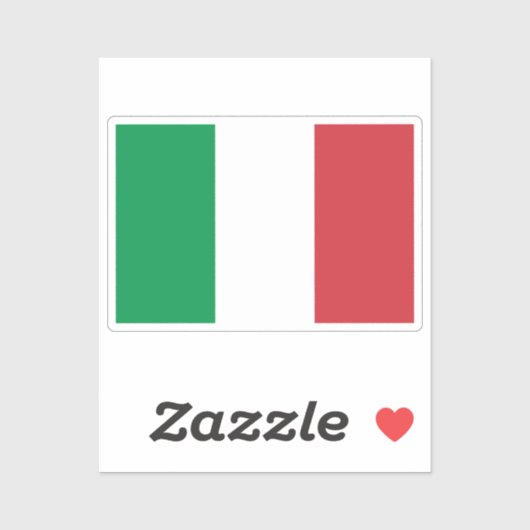 Flag of Italy custom-cut  Aufkleber (Blatt)