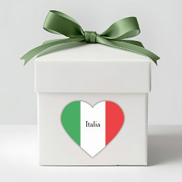 Flag of Italy Custom Italian Herz-Aufkleber