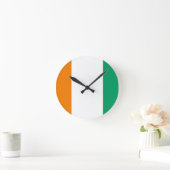 Flag of Ivory Coast - Drapeau de la Côte d'Ivoire Runde Wanduhr (Zuhause)