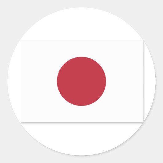 Flag_of_Japan Runder Aufkleber (Vorderseite)