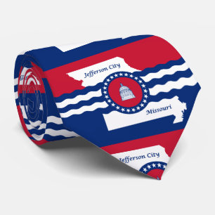 Flag of Jefferson City, Missouri Neck Tie Krawatte