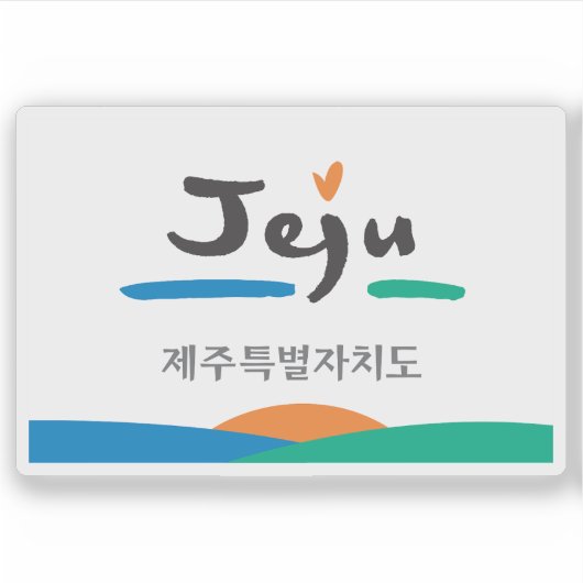 Flag of Jeju Jeolla (Jeonnam), South Korea Aufkleber (Vorderseite)