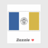 Flag of Jersey City, New Jersey, USA Aufkleber (Blatt)