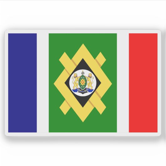 Flag of Johannesburg, the Republic of South Africa Aufkleber (Vorderseite)