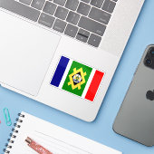 Flag of Johannesburg, the Republic of South Africa Aufkleber (Laptop mit iPhone)