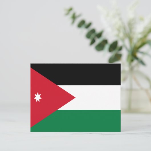 Flag of Jordan Postkarte (Stehend Vorderseite)