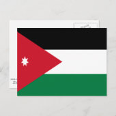 Flag of Jordan Postkarte (Vorne/Hinten)