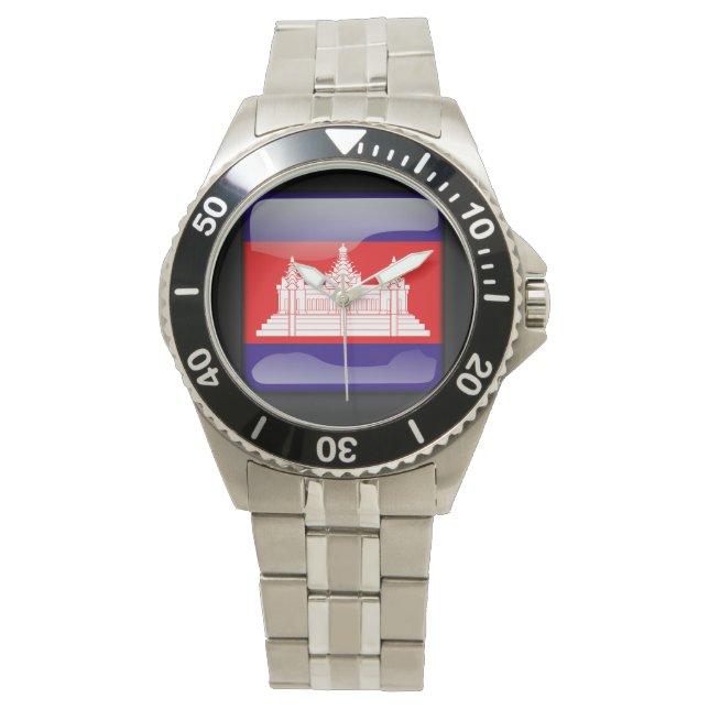 Flag_of_Kambodscha Armbanduhr (Vorderseite)