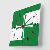 Flag of Kirkcudbrightshire Square Wall Clock Quadratische Wanduhr (Winkel)
