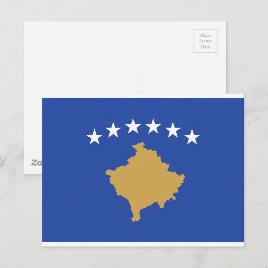 Flag_of_Kosovo Postkarte (Vorne/Hinten)