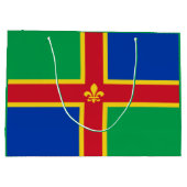 Flag of Lincolnshire Large Gift Bag Große Geschenktüte (Rückseite)