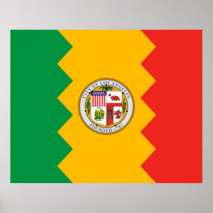 Flag of Los Angeles (California, USA) Poster
