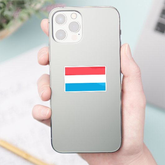 Flag of Luxembourg custom-cut Aufkleber (Telefon)