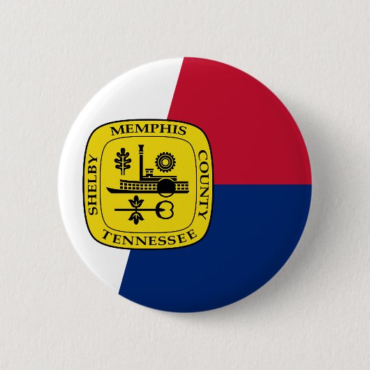Flag of Memphis, Tennessee Pinback Button (Vorderseite)