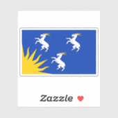 Flag of Merioneth county (Merionethshire), Wales Aufkleber (Blatt)