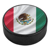 Flag of mexico eishockey puck (3/4)