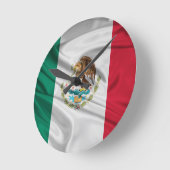 Flag of Mexico Runde Wanduhr (Winkel)