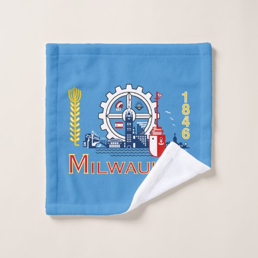 Flag of Milwaukee, Wisconsin Waschlappen (Waschlappen)