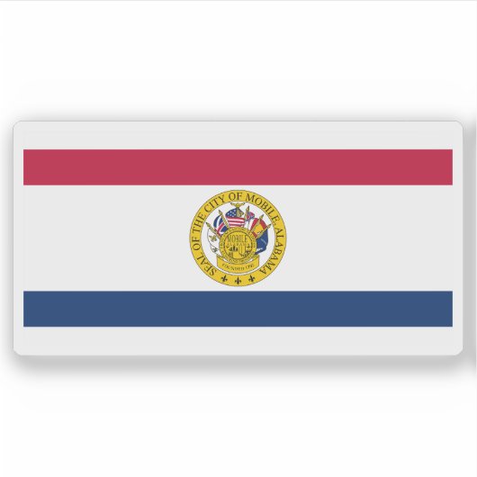 Flag of Mobile, Alabama, USA Aufkleber (Vorderseite)