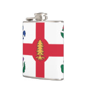 Flag of Montreal, Quebec Flask Flachmann (Links)