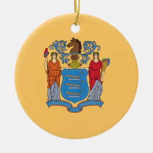 Flag of New Jersey Keramik Ornament